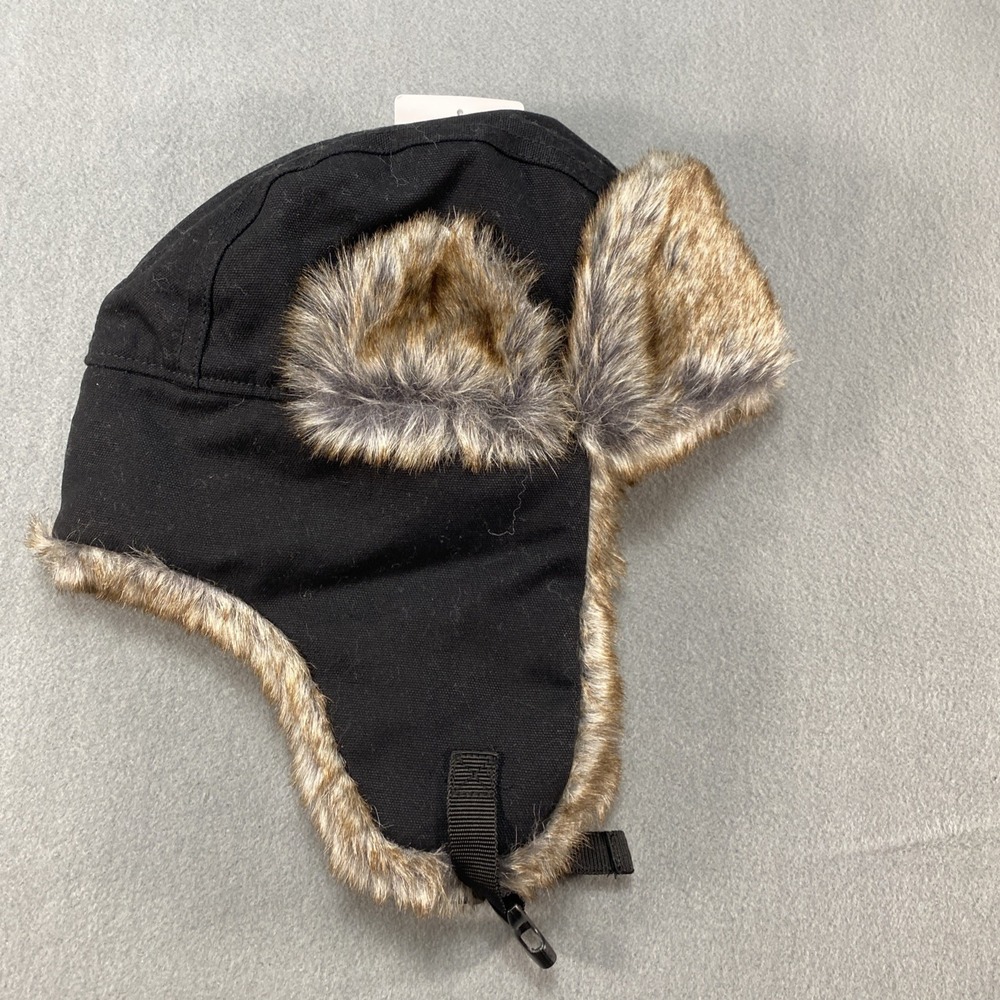 Ozark Trail Men's Wmen Trapper Hat Black Faux Fur Lined Winter Hat New One Size - Picture 4 of 6